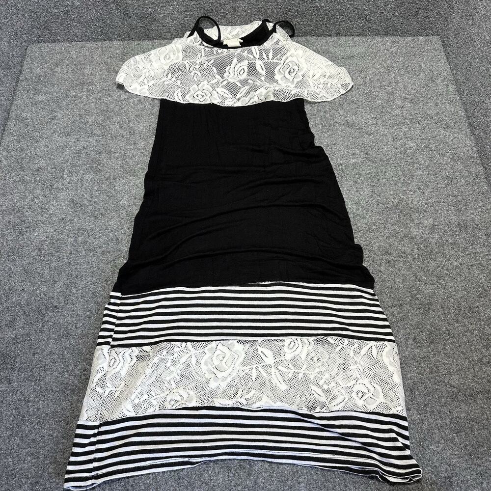 Tween Scene Vtg Youth Teen Evening Gown Dress (Size XL) Floral Lace Trim USA